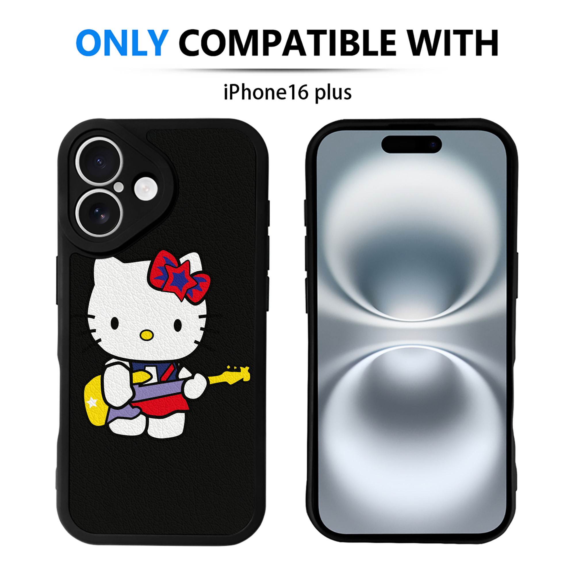 （画像用） Hello Kitty ハローキティ 【iPhone 16シリーズ対応】シリコンスマホケース（レザー調） 材質：シリコン